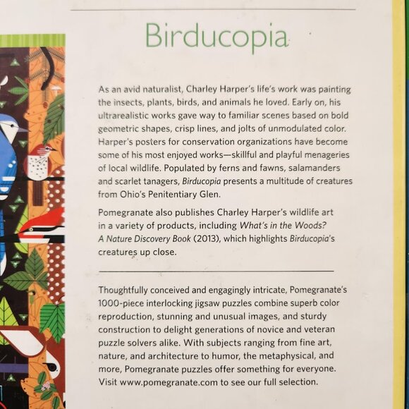 Charley Harper 1000 Piece Jigsaw Puzzle Birducopia Birds Jigsaw Puzzle Bird Blue - Picture 5 of 13